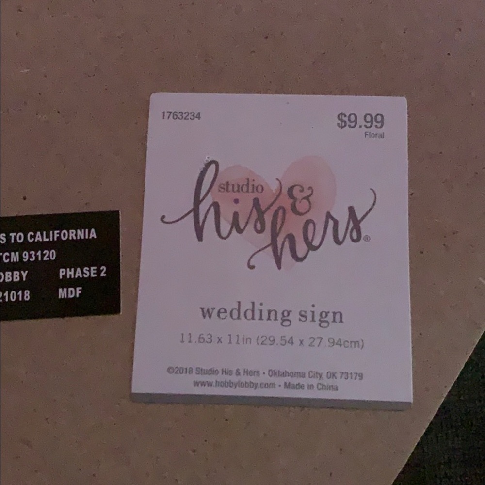 Wedding sign - Picture 2 of 2